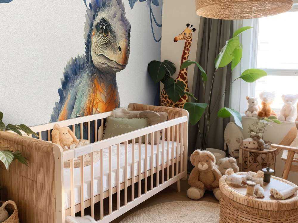 Bébé ankylosaure dans la jungle bleue