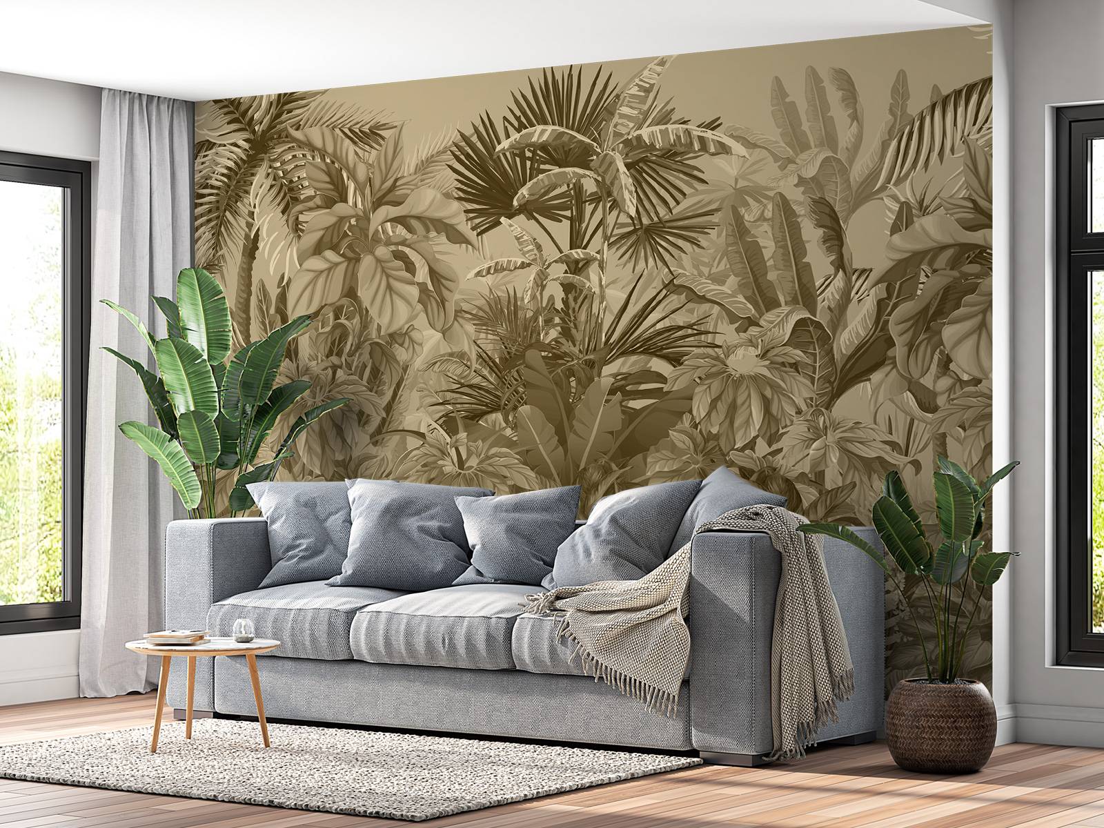 Jungle tropicale sépia