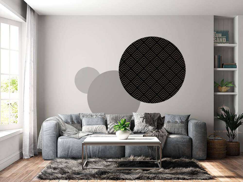 Motif Lignes dorées, noires