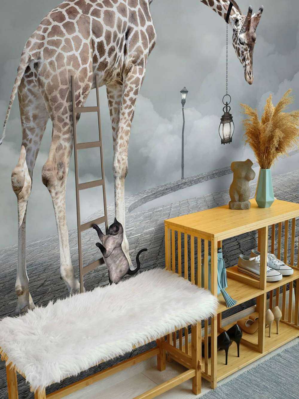 Paysage fantastique avec des animaux