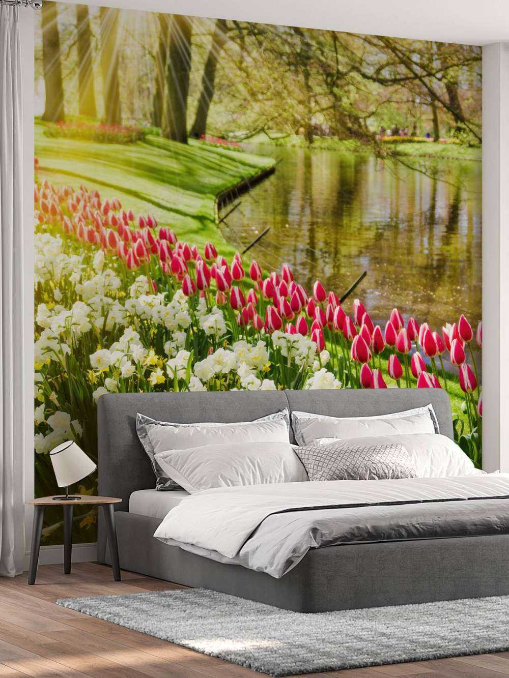 Des fleurs dans un parc ensoleillé