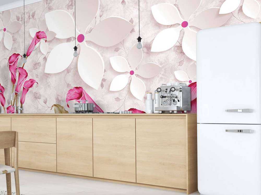 Fleurs roses et blanches
