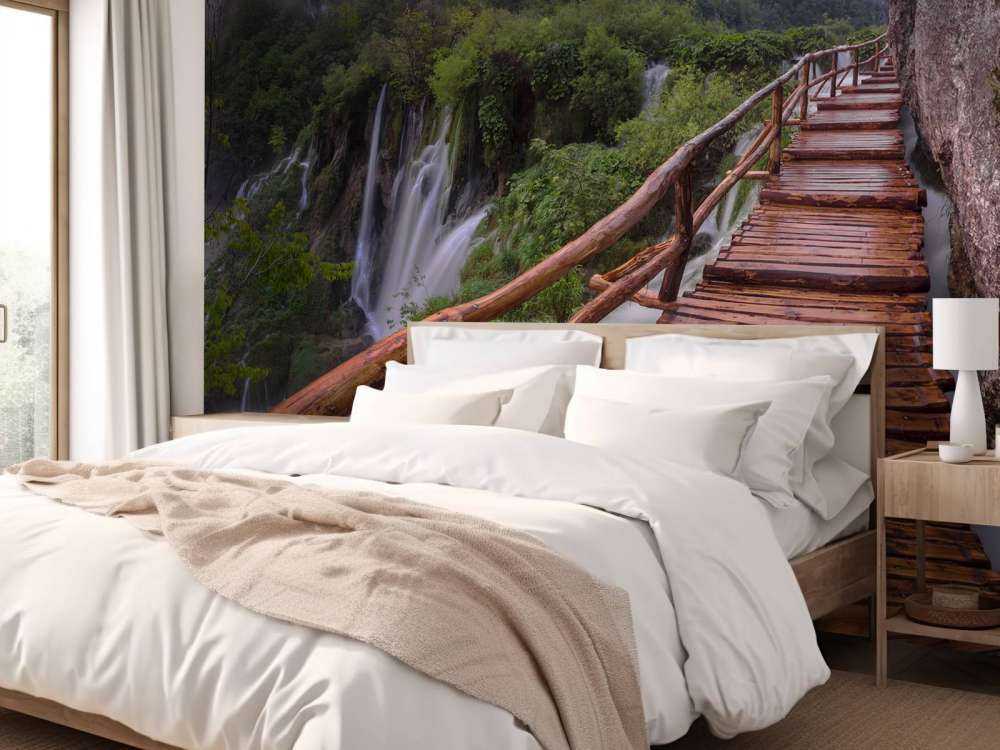 Pont avec coucher de soleil