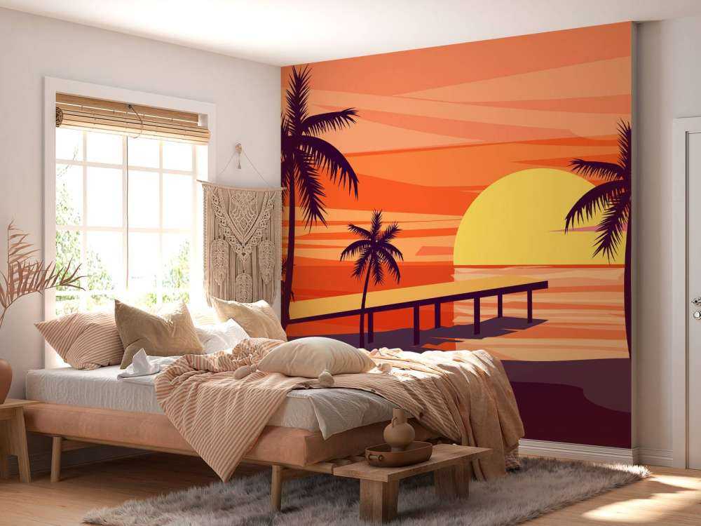Coucher de soleil dessiné