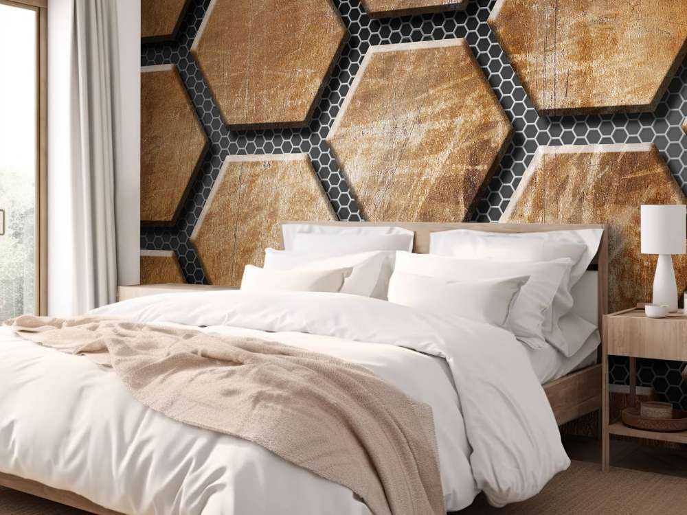 Hexagones bruns