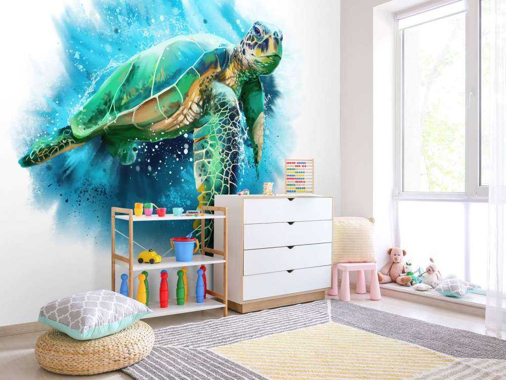 Tortue de mer dessinée
