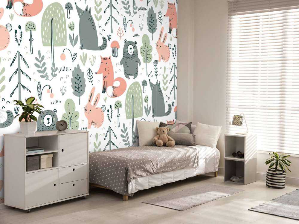Animaux forestiers colorés