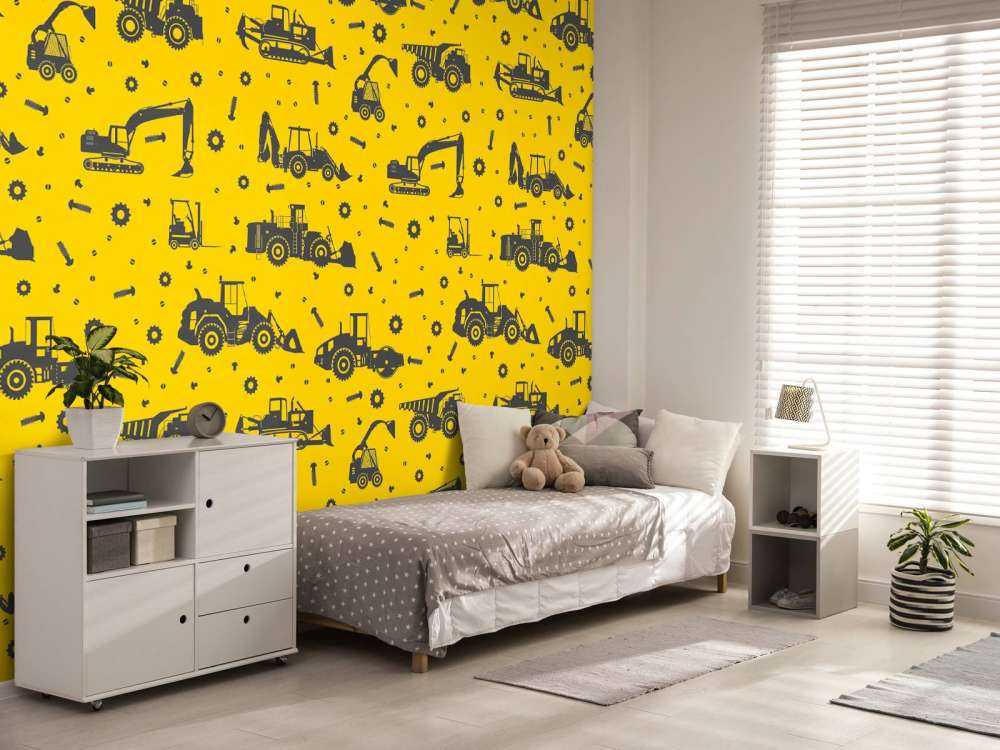 Jaune de construction jaune