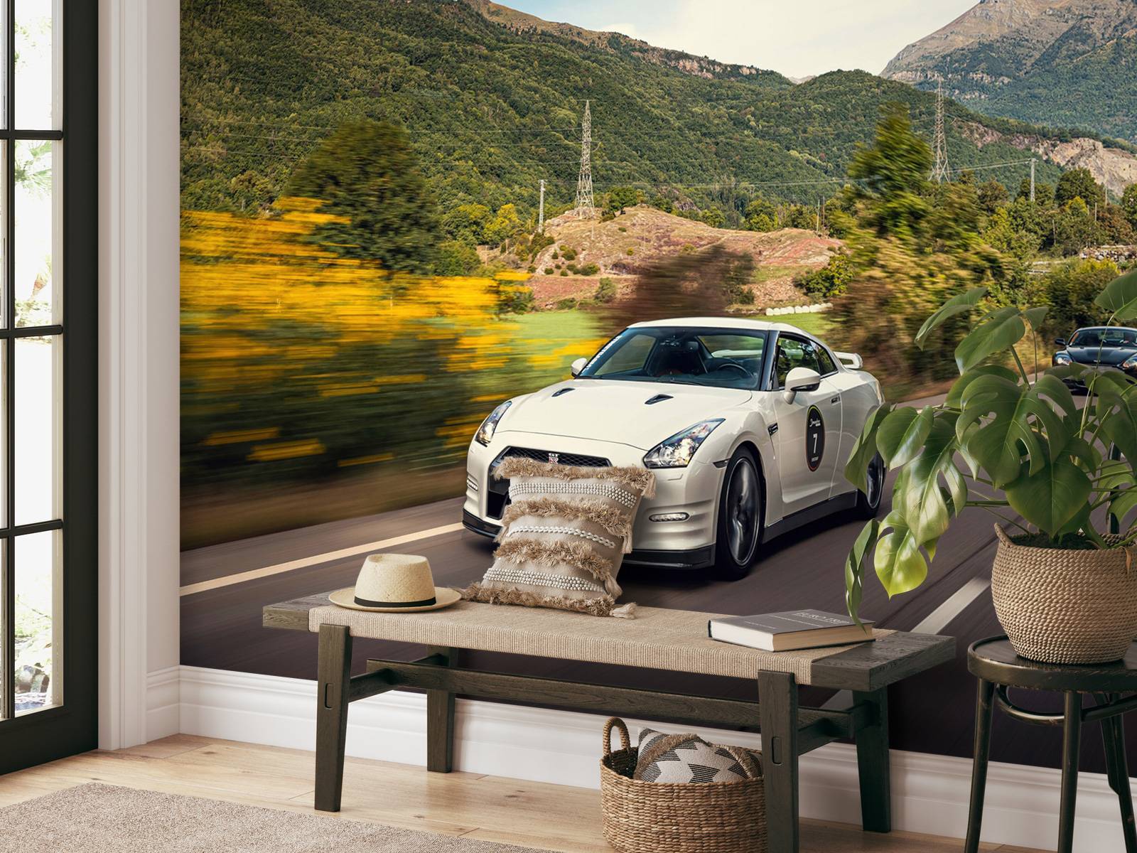 Nissan GT-R en pleine vitesse