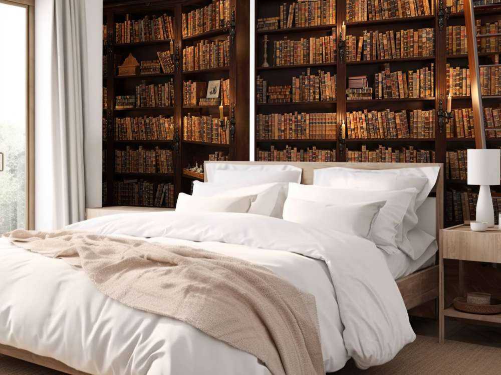 Bibliothèque secrète avec porte cachée