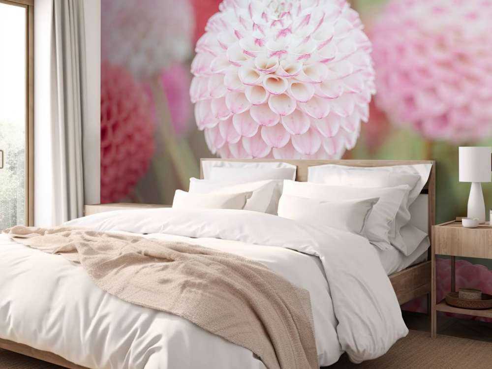 Fleurs de dahlia roses