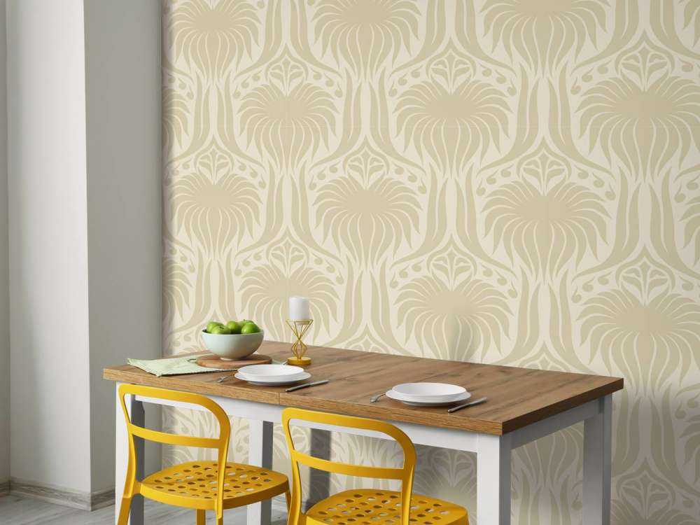Motif de symétrie en sablier beige