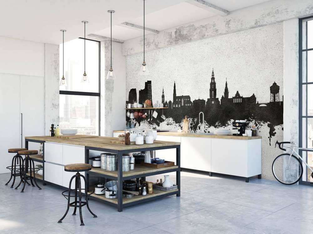 Aquarelle skyline, Groningue