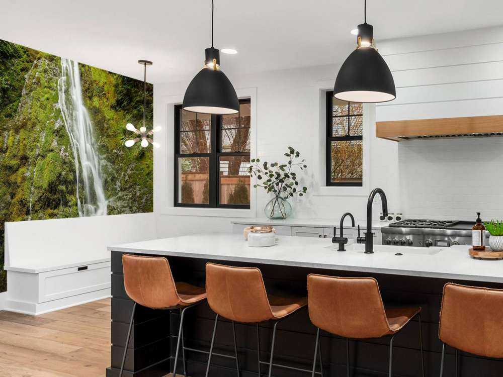 Chute d'eau avec une belle verdure