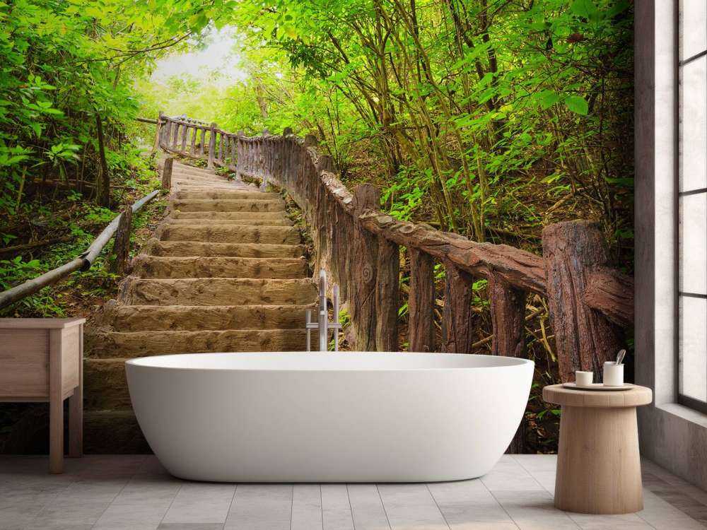 Escalier en forêt