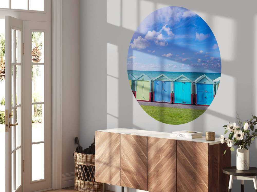 Maisons de plage colorées