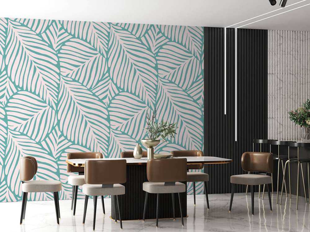 Motif Feuilles de couleur tropicale