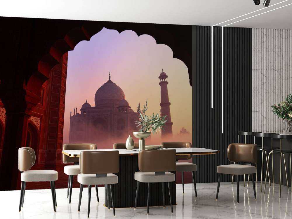 Le Taj Mahal au lever du soleil