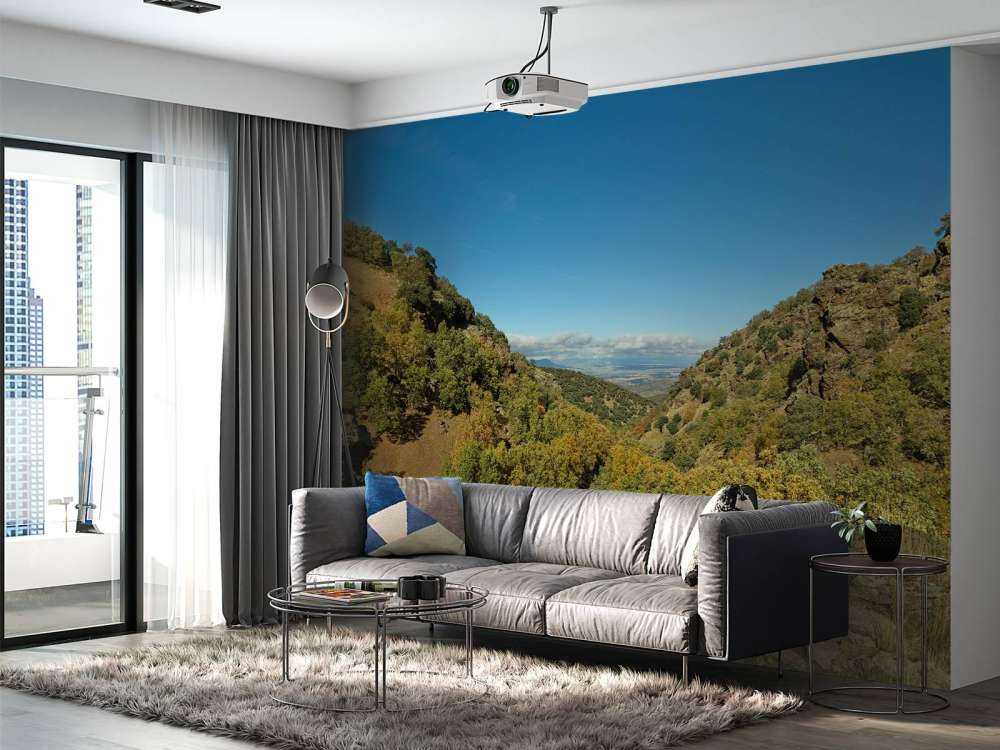 Regarder à travers le paysage de montagne