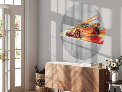 Voiture de course graffiti
