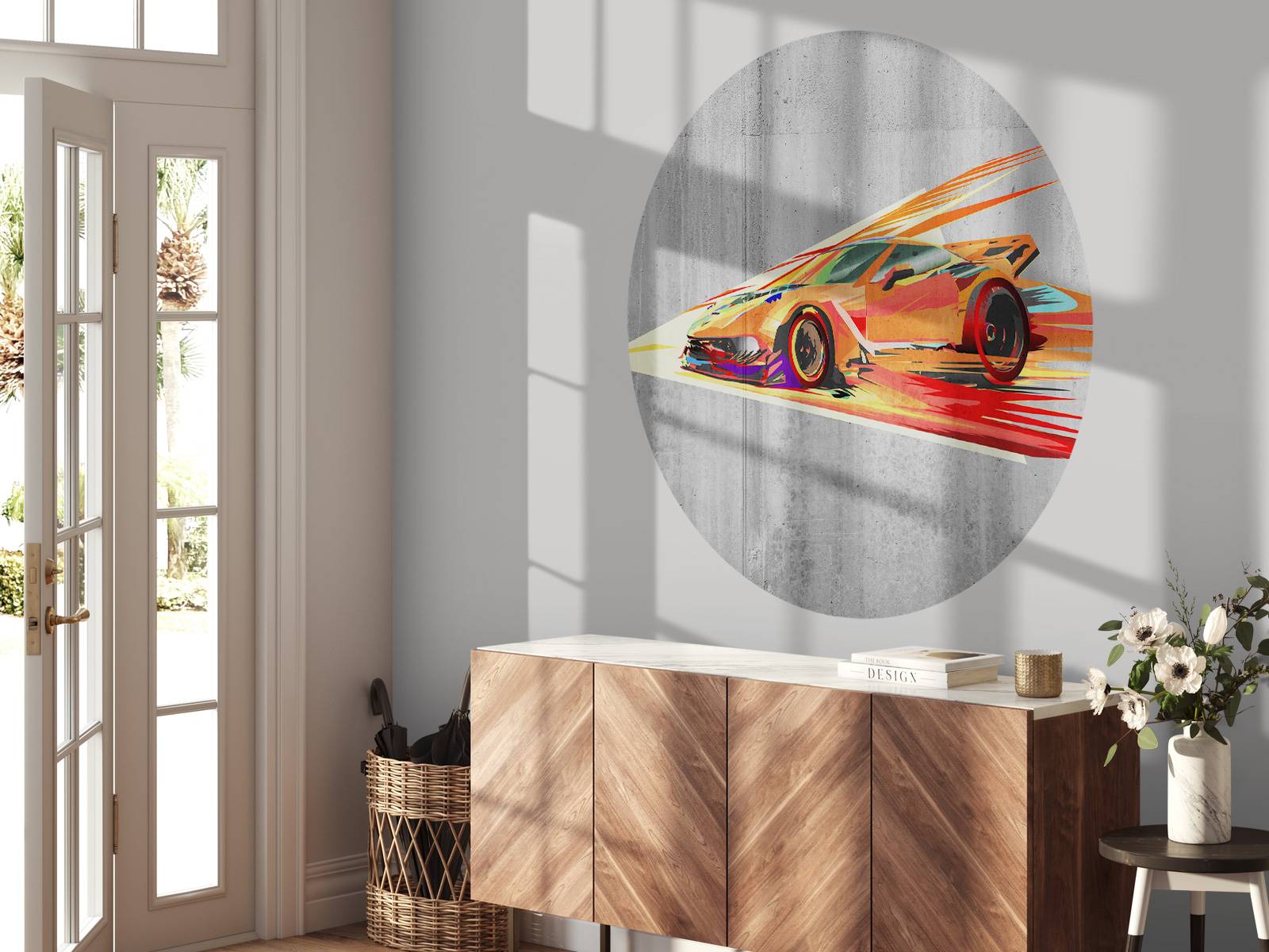 Voiture de course graffiti