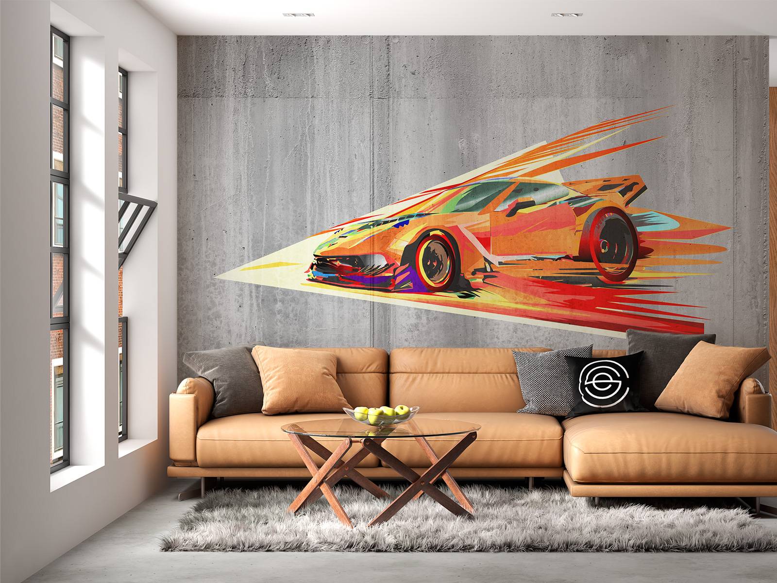 Voiture de course graffiti