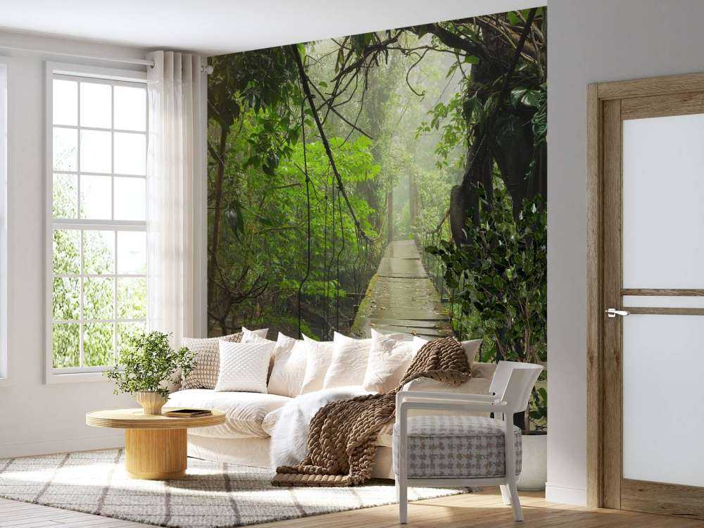 Pont avec des planches de bois