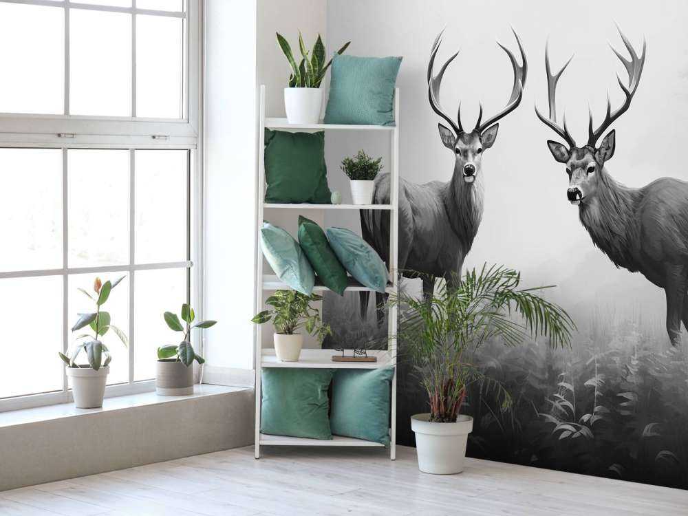 Symétrie des cerfs de la forêt brumeuse