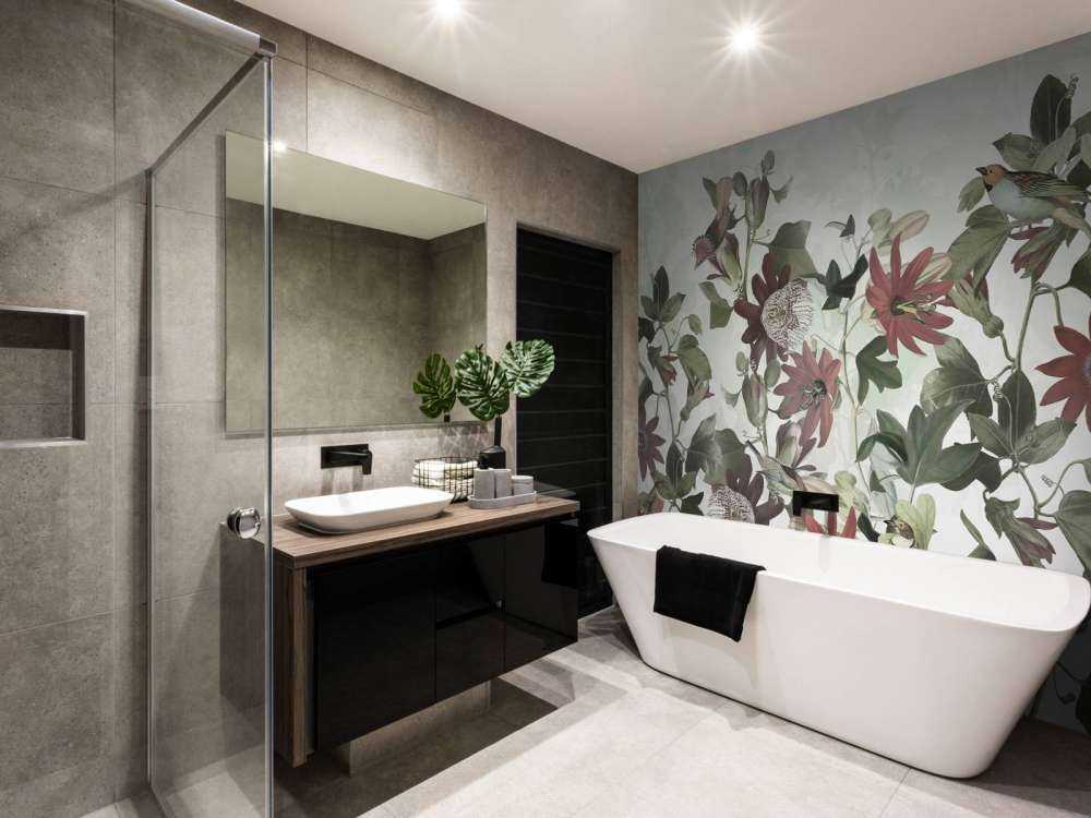 Sept oiseaux dans un feuillage enchanté - vert pastel