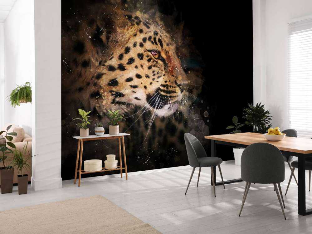 Peinture d'un léopard