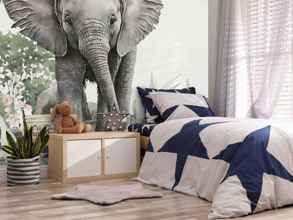 Bébé éléphant dans la jungle