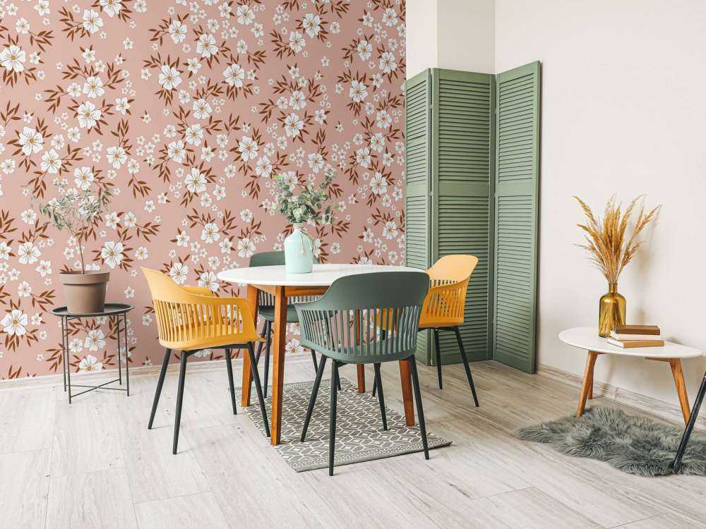 Fleurs avec feuilles