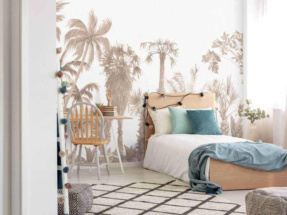 Thème de la jungle en taupe