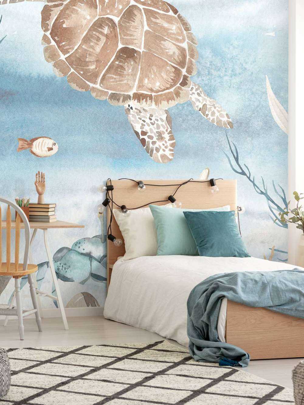 Tortue de mer aquarelle