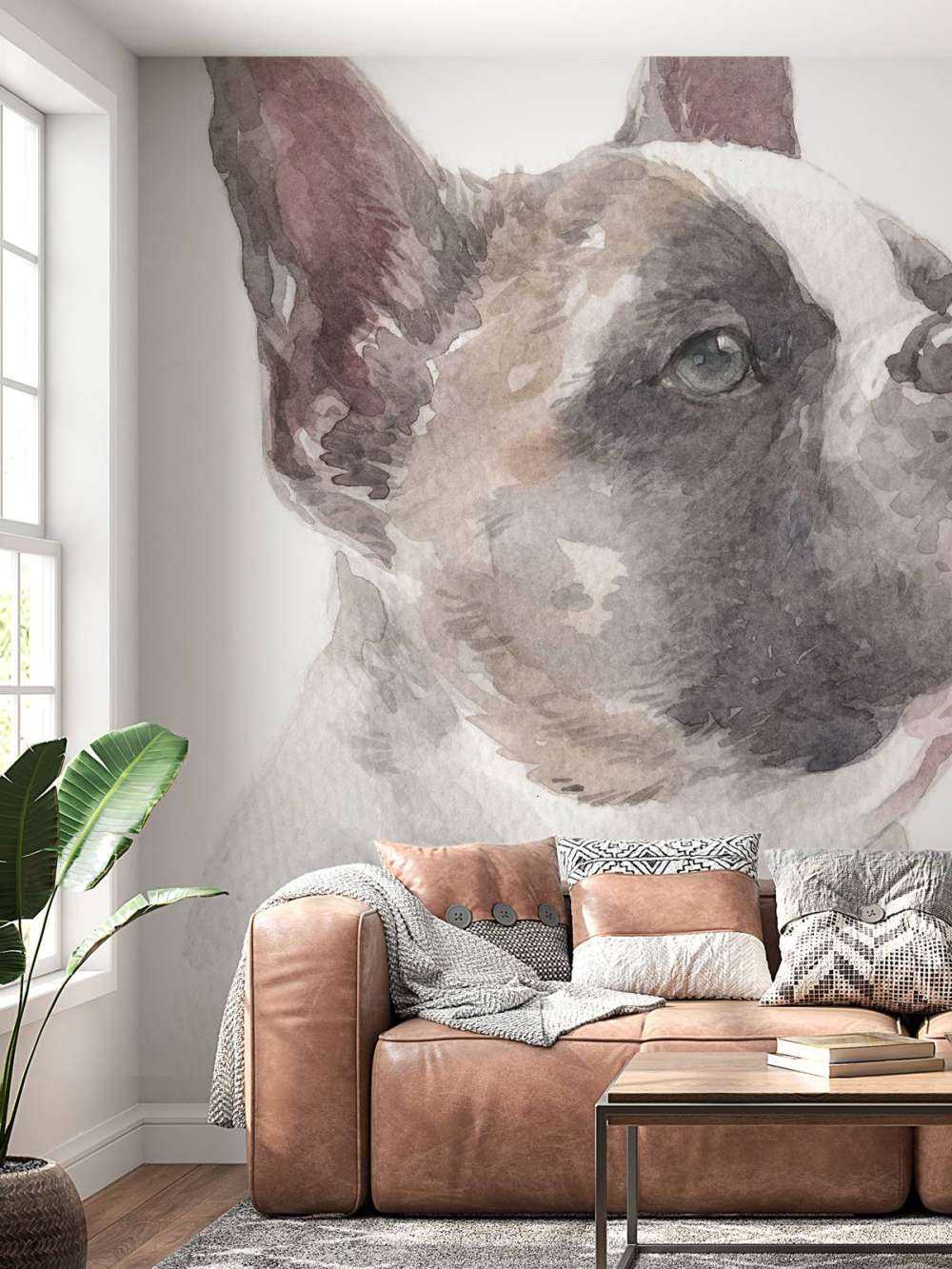 Aquarelle Bouledogue français