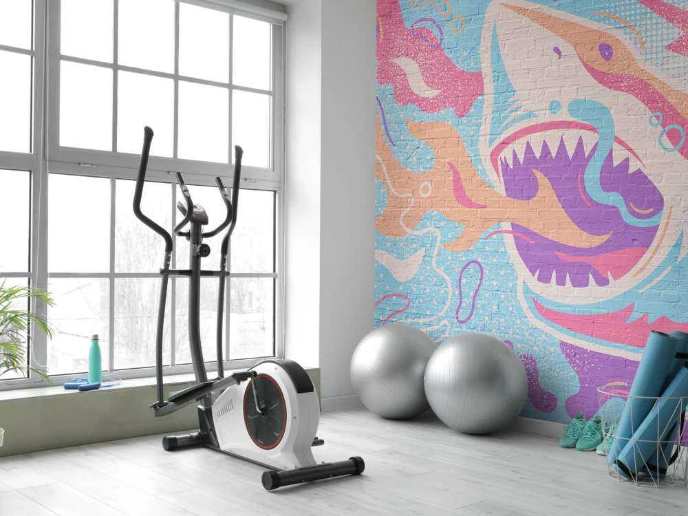 Graffiti avec un requin