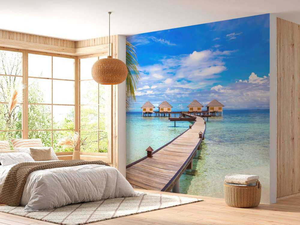 Villas aquatiques aux Maldives