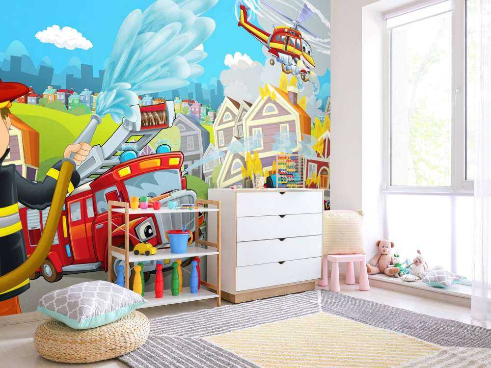 Chambre d'enfants pompiers