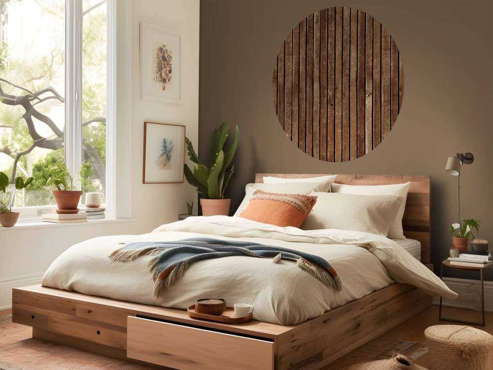 Planches de bois verticales foncées