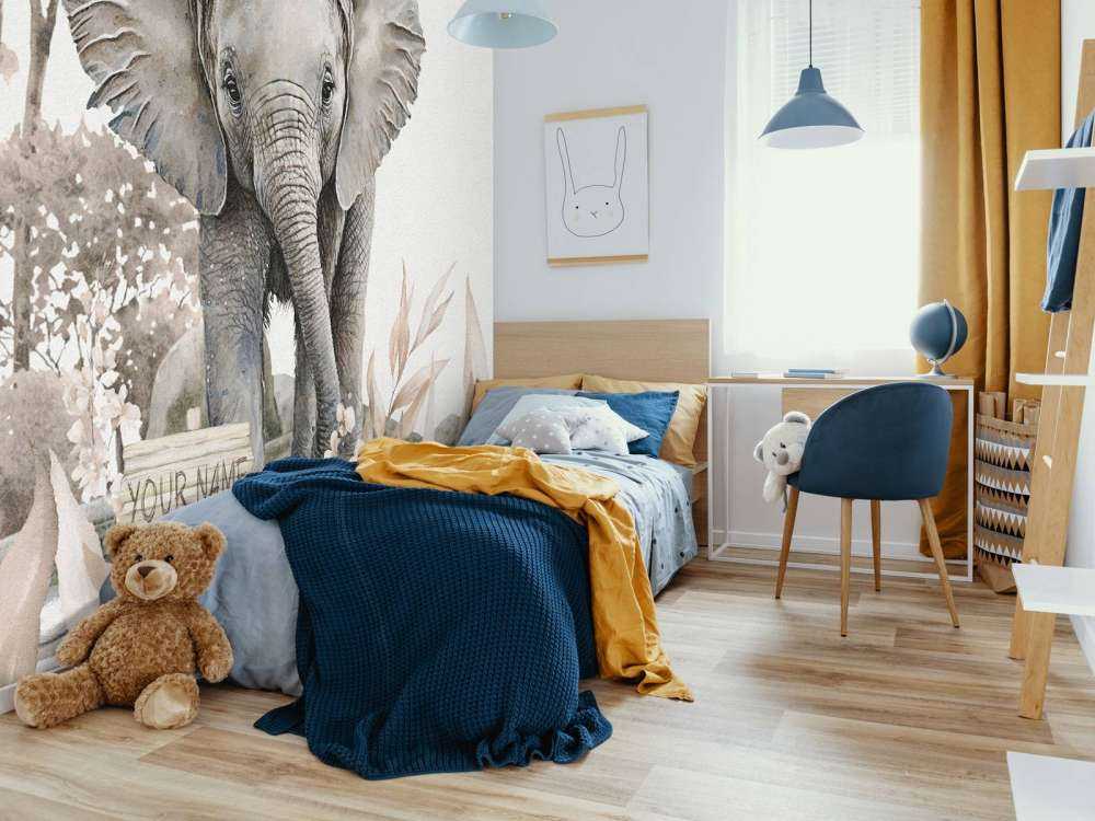 Bébé éléphant de la jungle taupe
