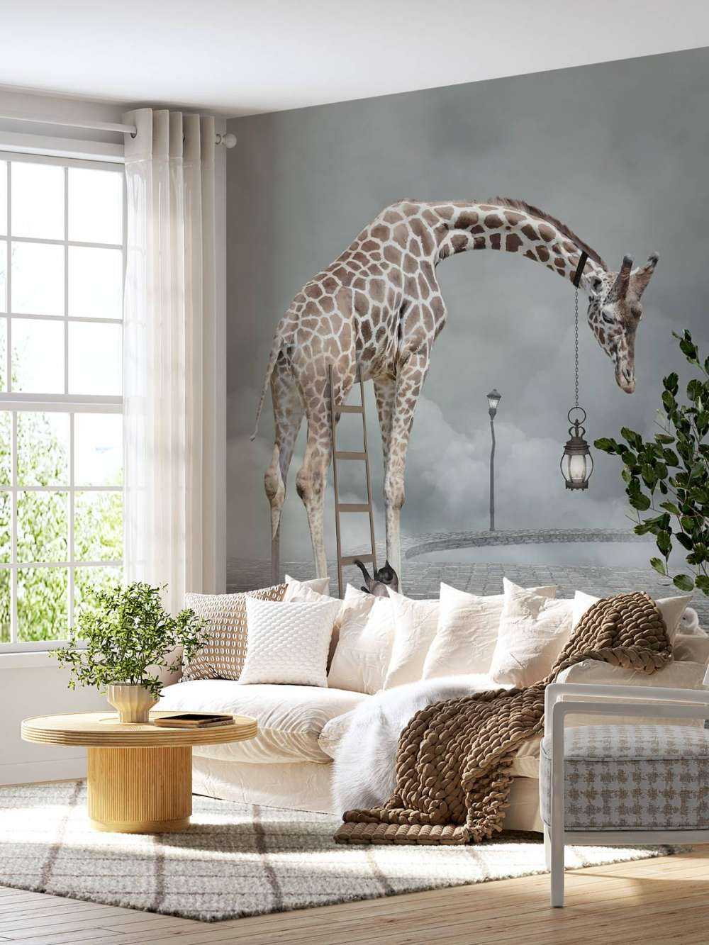 Paysage fantastique avec des animaux