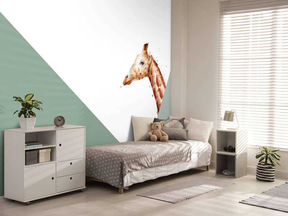 Triangles verts avec girafe