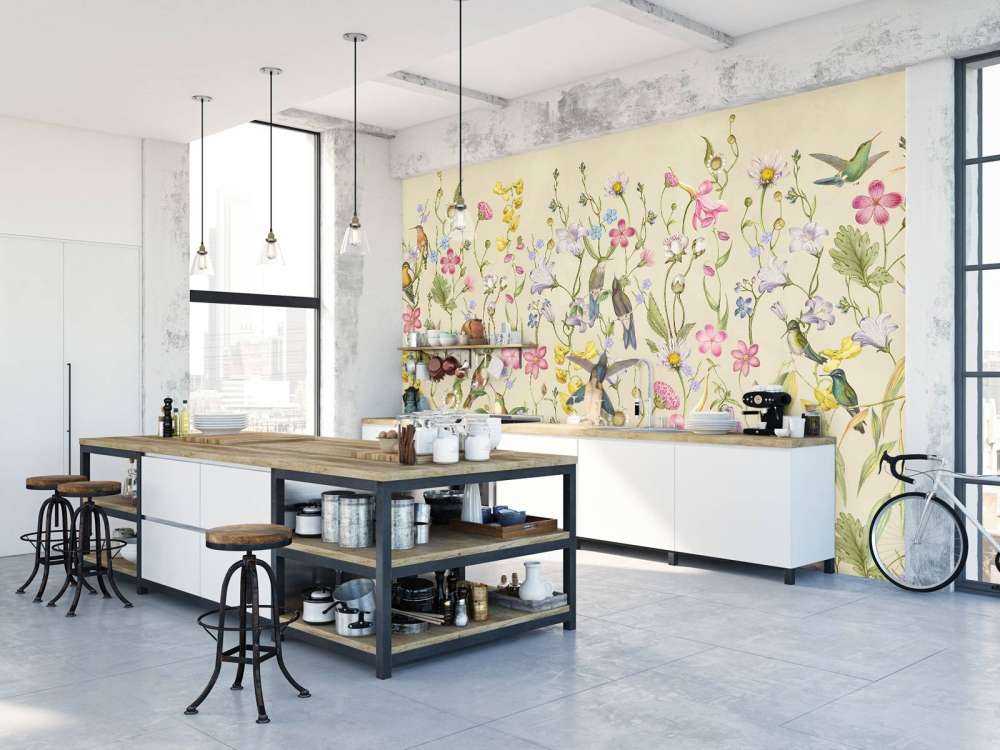 Oiseaux en fleurs