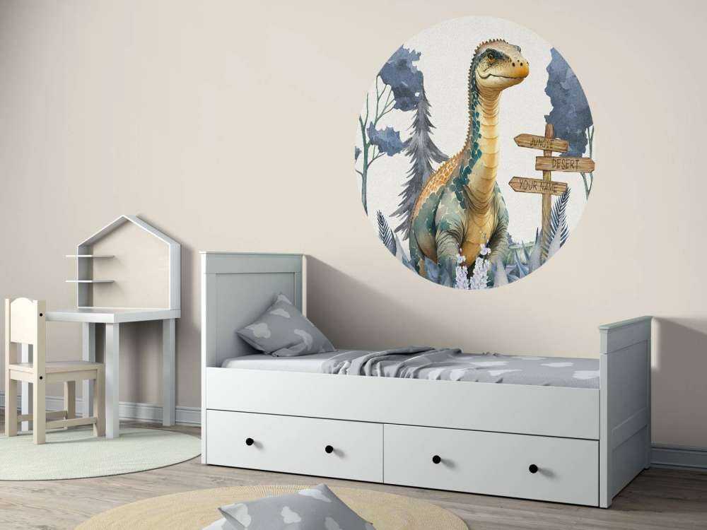 Bébé brachiosaure dans la jungle bleue