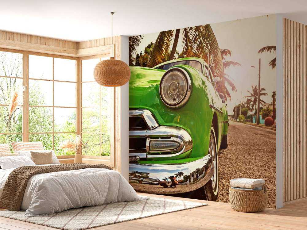 Voiture classique verte