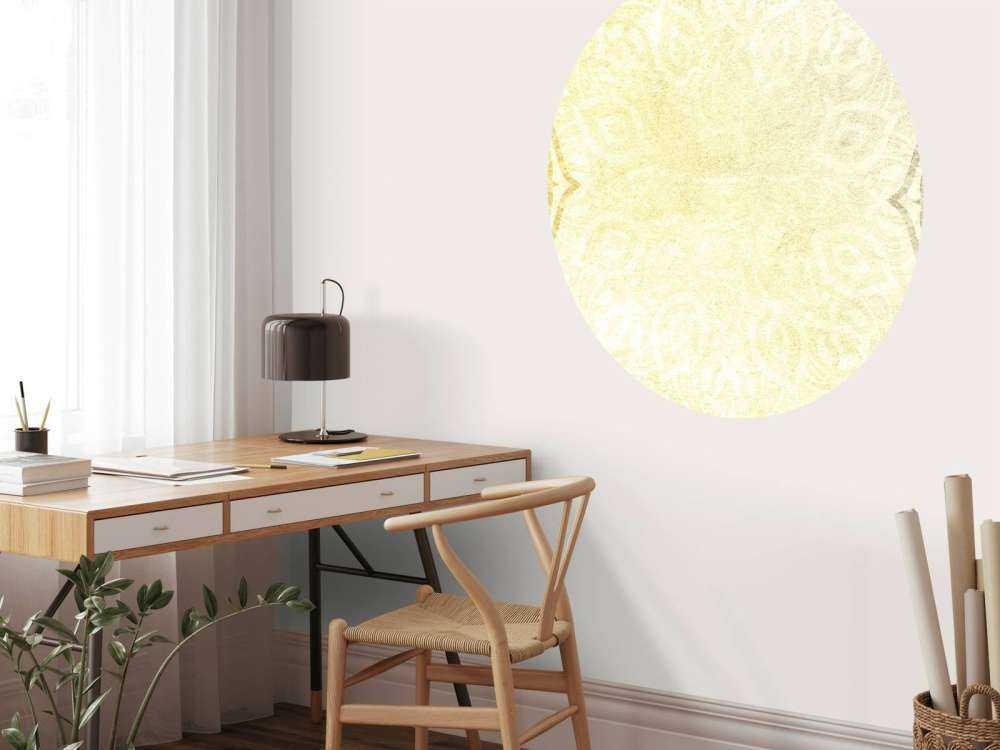 Mandalas jaunes et gris