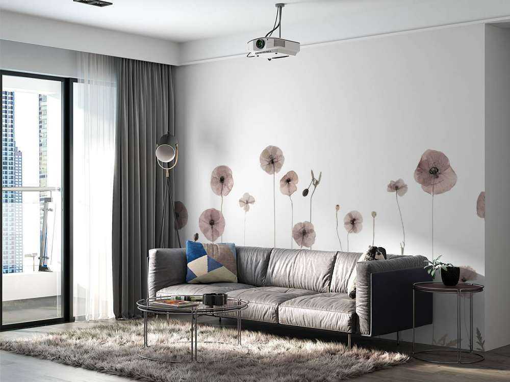 Champ de fleurs de coquelicots vintage