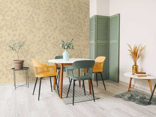 Petites feuilles sur beige