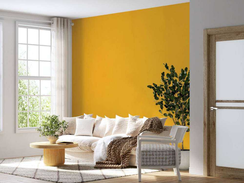 Béton jaune orangé ensoleillé