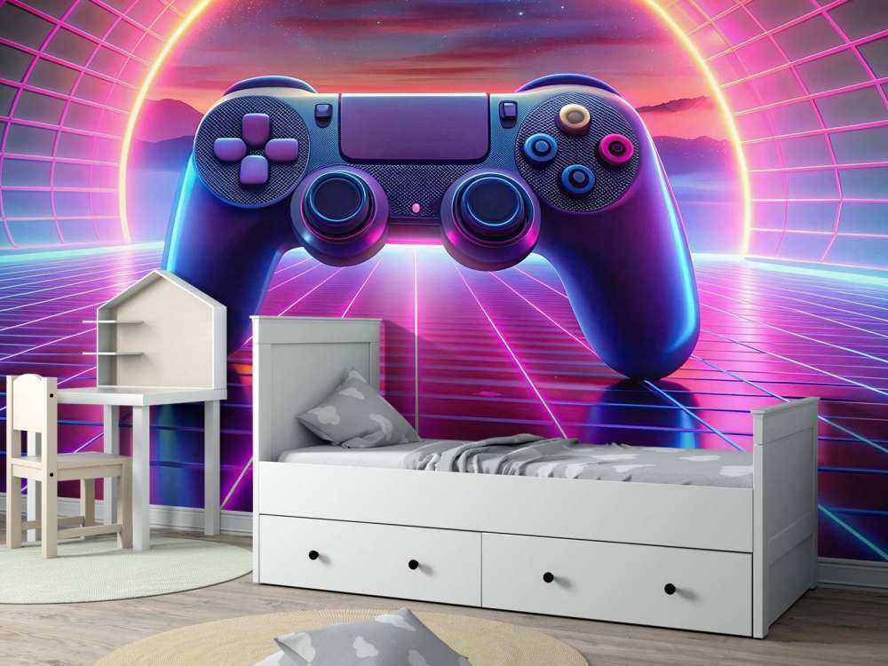 Retro Néon Monde du Jeu